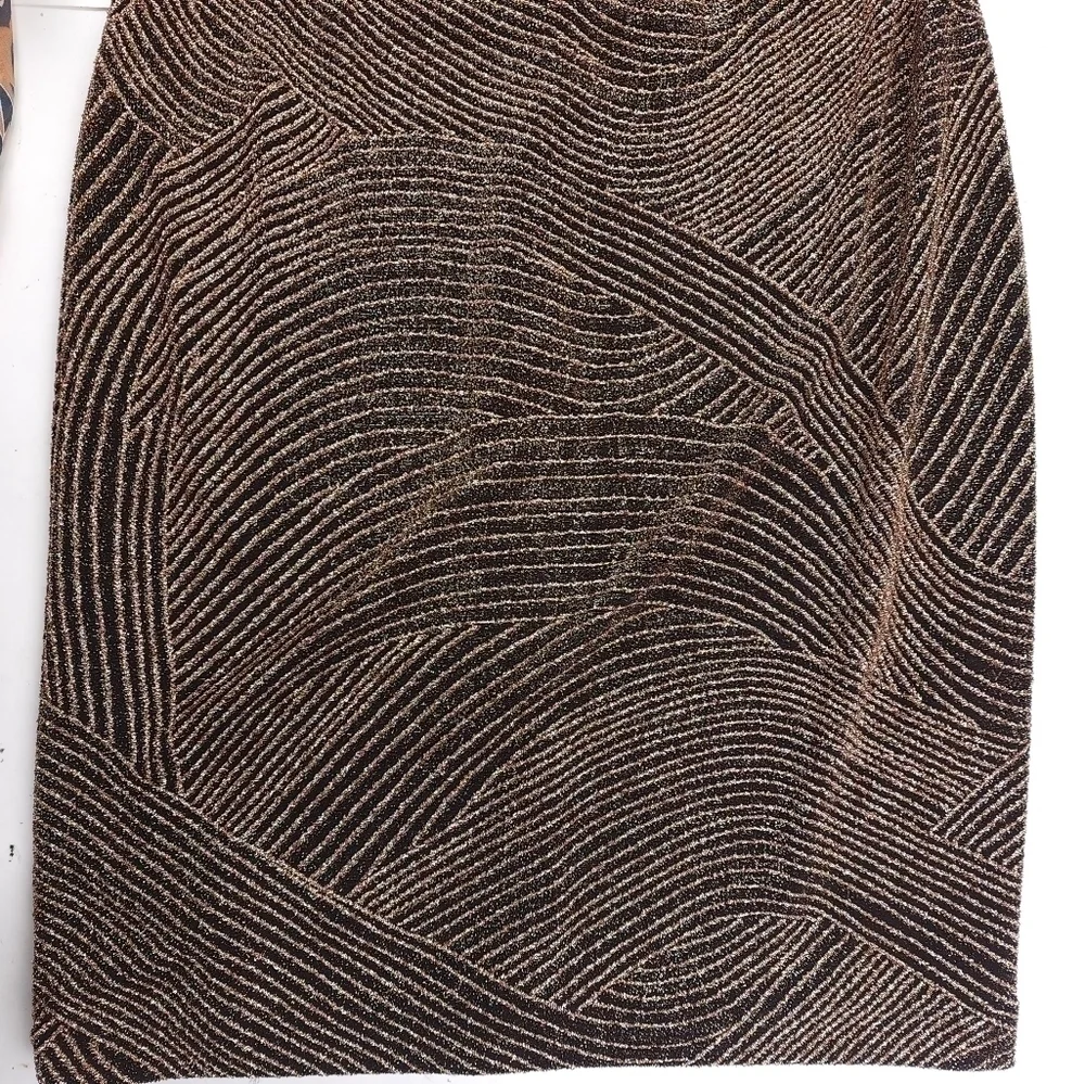 Vince Camuto Gold Black Shimmer Sheath Dress NWT Sz 8 - Picture 7 of 14